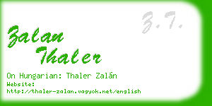zalan thaler business card